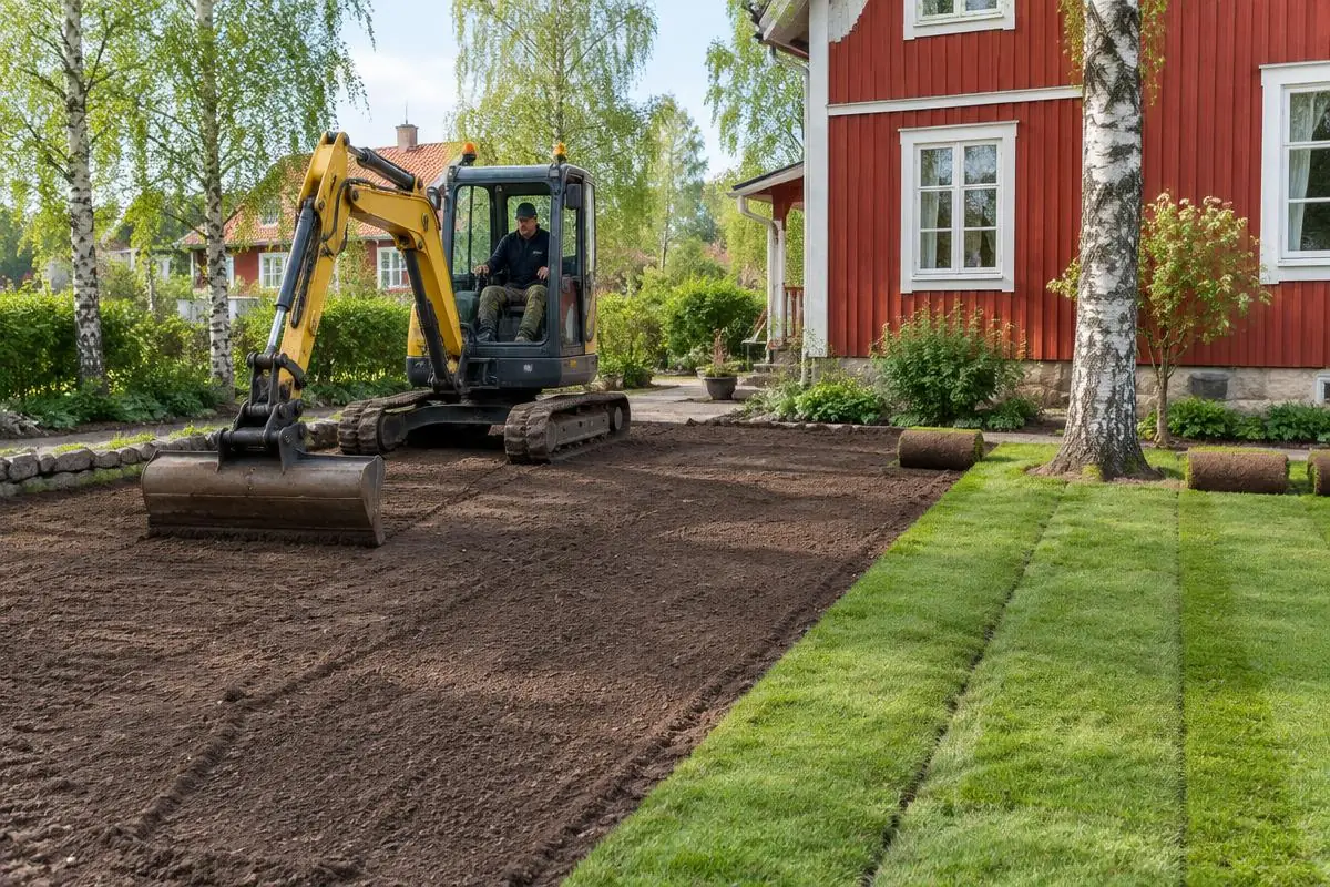 Markplanering & gräsmatta