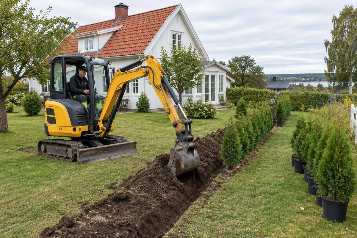 Gräva & plantera thuja